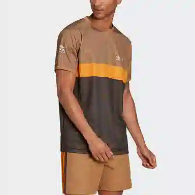 HUMAN MADE x adidas Originals Striped Tee Brown