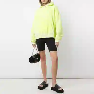 Alexander Wang Logo Tie-Dye Hoodie Yellow