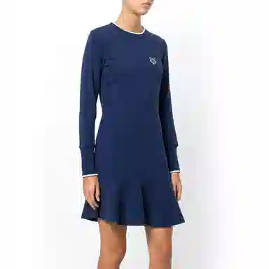 KENZO Tiger Embroidery Dress Blue