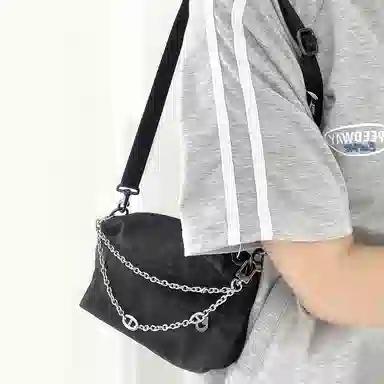 兰宝梵 耐克高街运动相机包猪鼻子链条 金属 包周边 装饰链 男女同款情侣款 白色