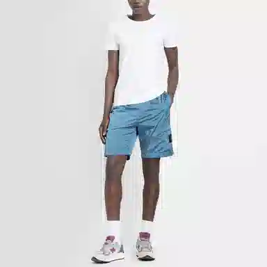 Stone Island Shorts Light Blue