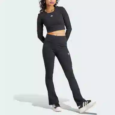 adidas originals Essentials Rib Flared Pants Logo