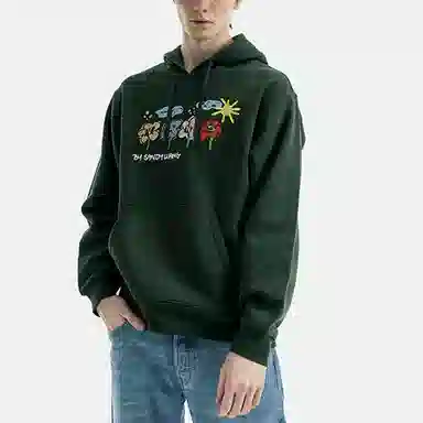 Vans x Sandy Liang Floral Embroidered Hoodie Green