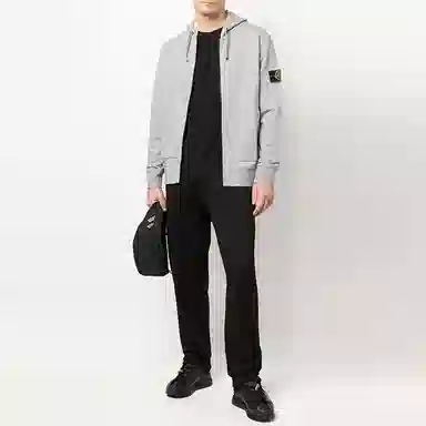 Stone Island Compass Badge Hoodie Grey