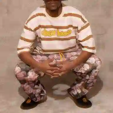 Drew House Cartoon Font Ss Tee Neapolitan Stripe T