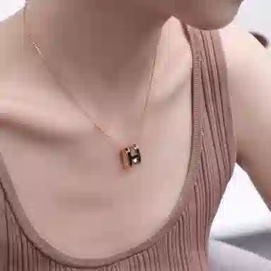 Hermes Pop H Necklace Rose Gold