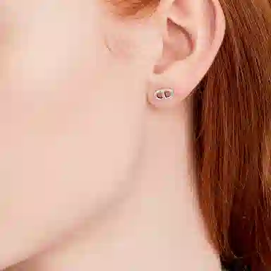 Hermes Silver Earrings