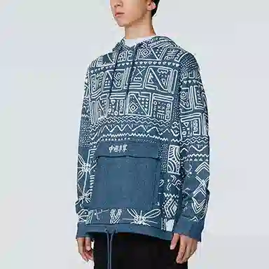 Li-Ning Graphic Print Pullover Navy