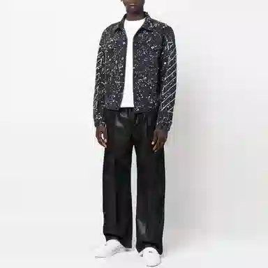 OFF-WHITE FW22 Black Denim Jacket