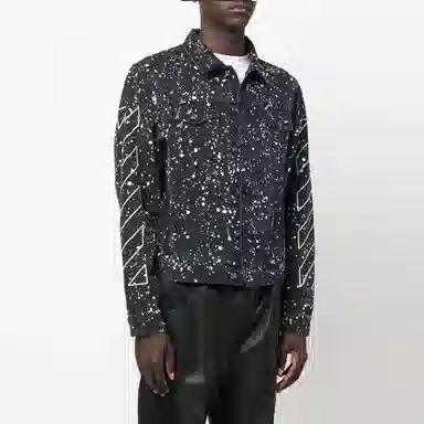 OFF-WHITE FW22 Black Denim Jacket