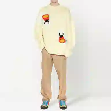 JW Anderson FW22 Cartoon Pattern Wool Sweater