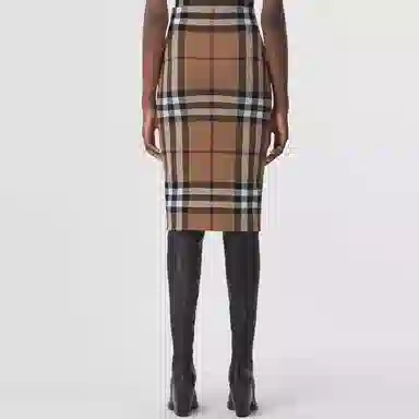 Burberry SS21 Jacquard Skirt Brown