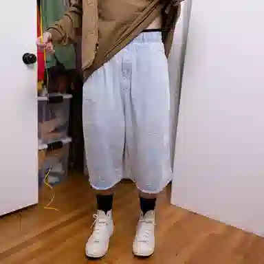 Drew House SS21 Lightweight Denim Church Shorts light indigo