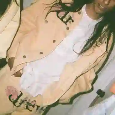 Drew House logo SS21 Floral Trucker Jacket - Drew washed tangerine