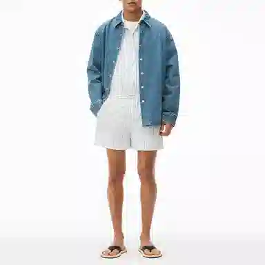 Alexander Wang Striped Shorts White