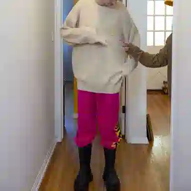 Drew House FW21 Mascot Waffle Sweater Cream