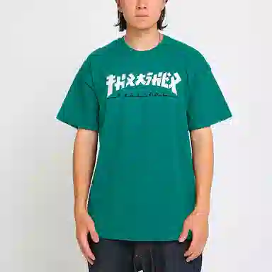 Thrasher Crew Neck T-Shirt Jade Green