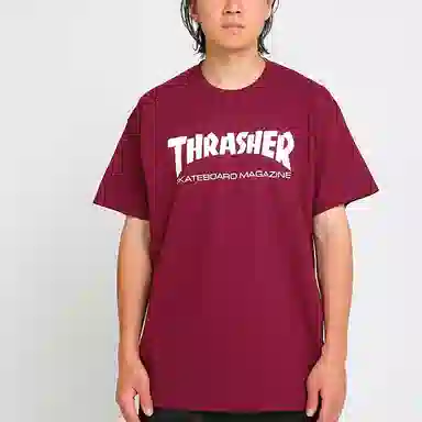 Thrasher Classic Logo Tee Burgundy