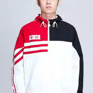 Li-Ning Retro Hoodie Jacket White Red