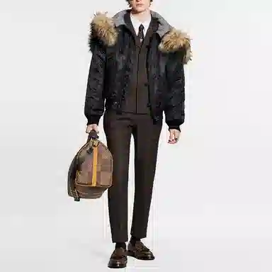 LOUIS VUITTON x Nigo Embroidered LV Mountain Aviator Blouson Noir