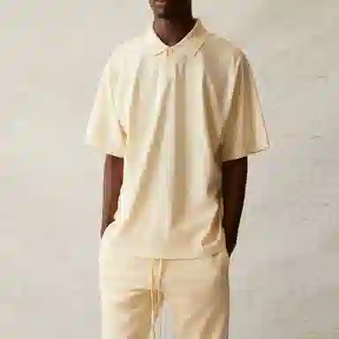 Fear of God Essentials SS21 Short Sleeve Polo Buttercream/Cream