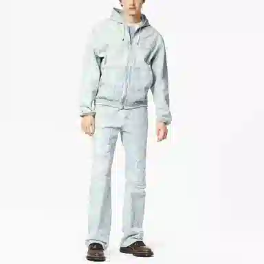 LOUIS VUITTON x NBA Classic Zip Hoodie Denim Jacket