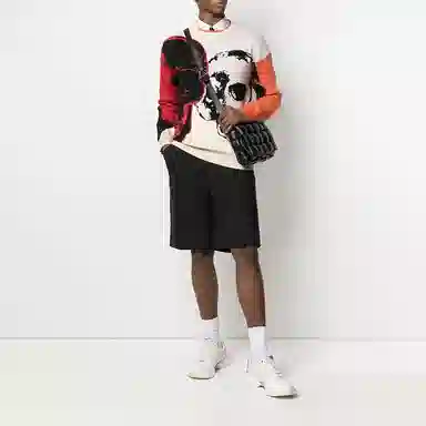 Alexander McQueen FW21 Skull Crewneck Sweater White