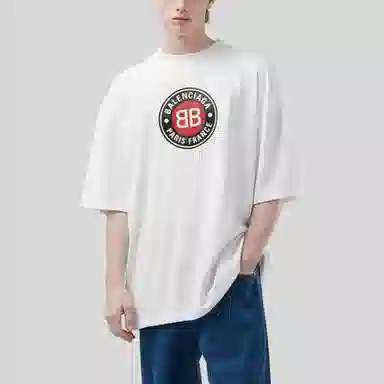Balenciaga Logo Print T-Shirt White