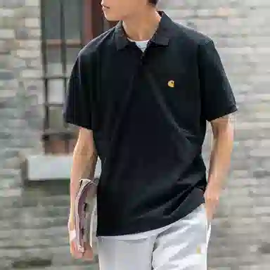 Carhartt WIP SS21 Chase Pique Polo Chase Logo LogoPolo