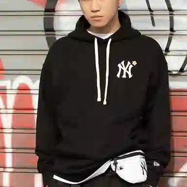New Era MLB Yankees Floral Logo Hoodie Black