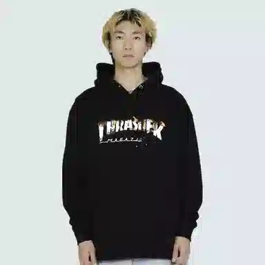 Thrasher Intro Burner Hooded Sweatshirt Black
