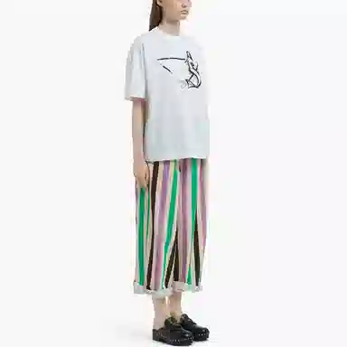 Prada SS22 Mermaid Print T-Shirt White