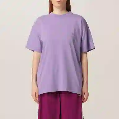 Balenciaga Logo Print T-Shirt Purple