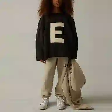 Fear of God Essentials SS22 Big E Sweater Iron Kids