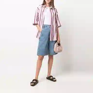 AMIPARIS SS22 Colorblock Striped Shirt