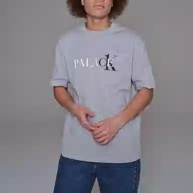 PALACE x Calvin Klein T-Shirt Light Grey Heather LogoT