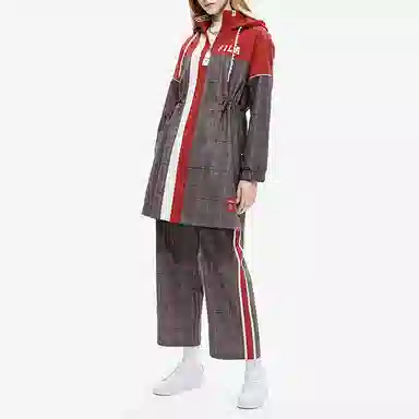 FILA x Mihara Yasuhiro Plaid Patchwork Woven Hoodie Coat