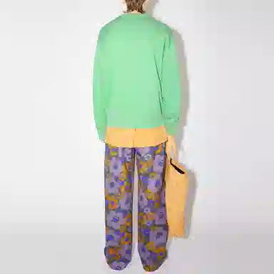 Acne Studios Face Oversize Crewneck Sweatshirt Green