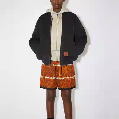 Acne Studios SS22 Logo Patch Zip Bomber Jacket Black