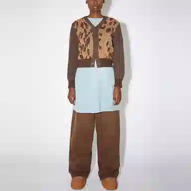 Acne Studios Face Cardigan Brown