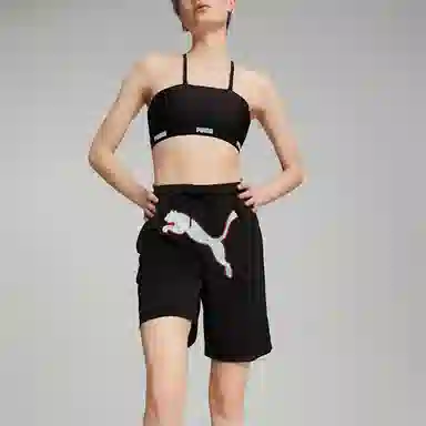 Puma x DUA LIPA Logo Print Sports Bra Black
