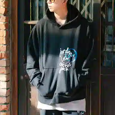 Jordan x Travis Scott x Fragment Design Hoodie Black
