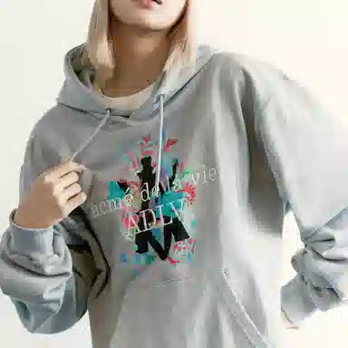 acme de la vieADLV SS22 A Logo Emblem Flower Essential Hoodie Melange Logo