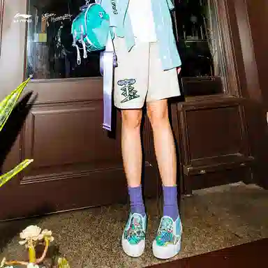 LiNing x Steven Harrington Cartoon Embroidered Shorts