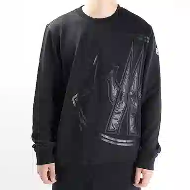 Moncler SS22 Crewneck Sweatshirt Black