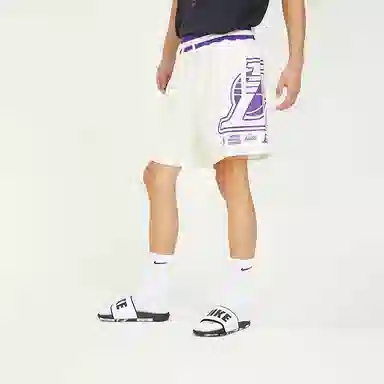 Nike Lakers Logo Basketball Shorts White