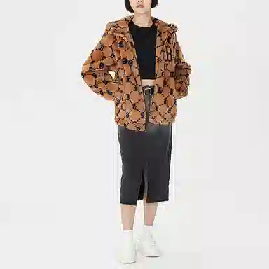 MLB Boston Red Sox Sherpa Hoodie Jacket Beige