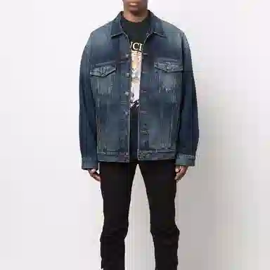 Balenciaga SS22 Logo Denim Jacket
