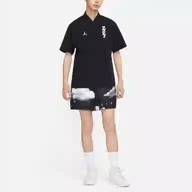 Jordan FW22 Black Logo Zip Short Sleeve Shirt