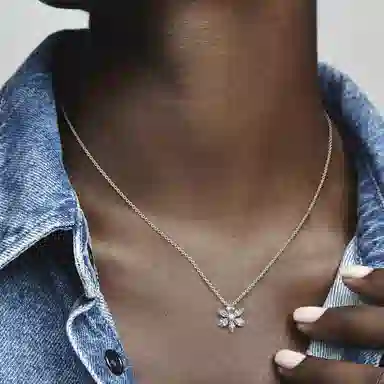 Pandora Hexagram 925 Silver Necklace